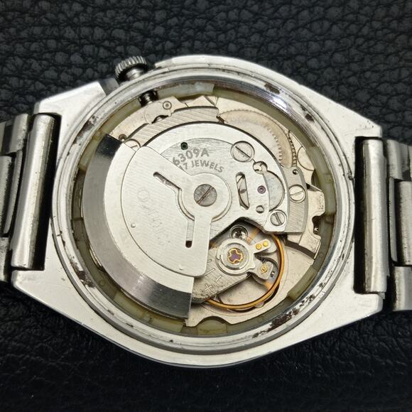 Vintage 1974 Disney Seiko Automatic Mens Silver Watch W/daydate & Mickey accents - Picture 9 of 10